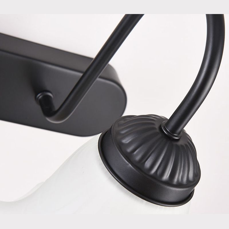 Glass Wall Lighting Fixture Bell Shaped Traditional Style Wall Mount Light Fixture