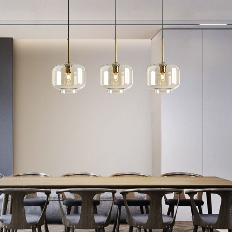 Verre moderne suspendu éclairage pendentif ménage léger pour le salon