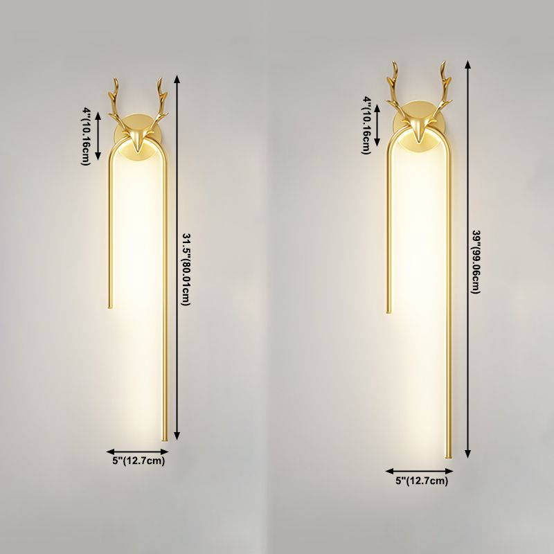 Lineaire SCONCE -verlichtingsarmaturen Moderne wandlamp metaal 1 Lichtwand SCONCE Verlichting