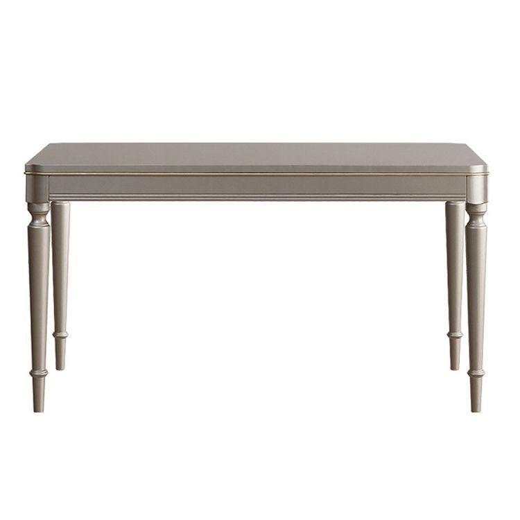Mesa de comedor vintage rectangular, mesa fija en tono champán para uso doméstico