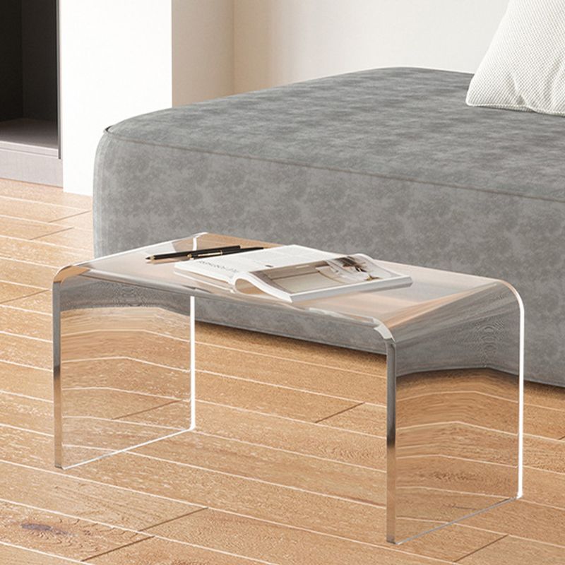 Modern Acrylic End Side Table Square Corner Table for Living Room