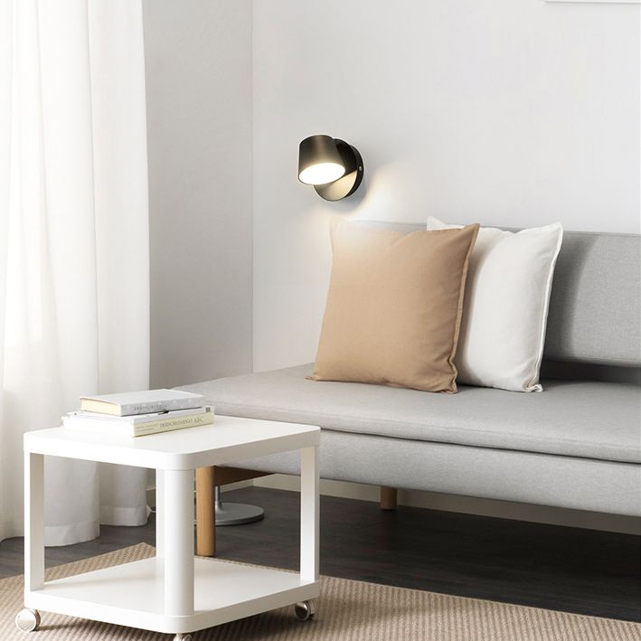 350 ° roteerbare cilindrische LED -wandlamp eigentijds minimalisme Bedide LED leeslampje met onafhankelijke schakelaarontwerp