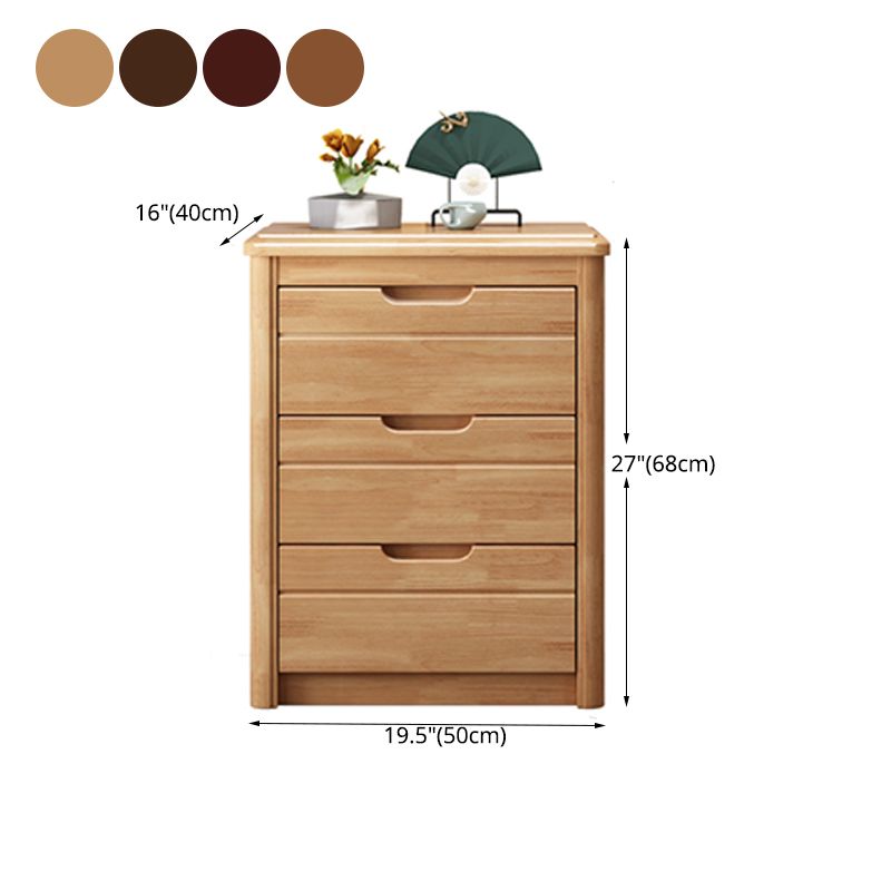 Bedroom Dresser Vertical Solid Wood Storage Chest with 3 / 4 / 5 Drawers