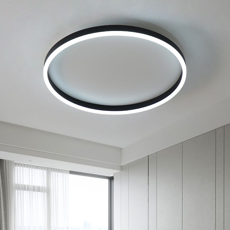 LED Round Flush Mount Fixture Simplicity Flush Ceiling Light Fixture for Living Room