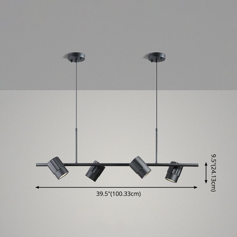 4 leichte Kücheninsel Anhänger Linear Kronleuchter zeitgenössischer Inselbeleuchtung