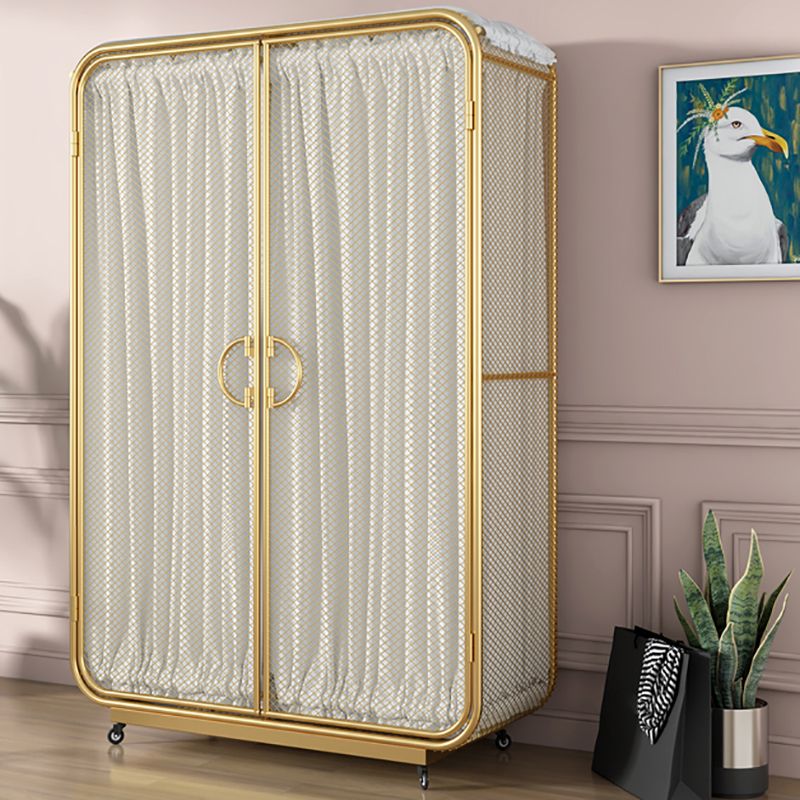 Modern Style Wardrobe Cabinet Clothes Rail Metal Wardrobe Armoire