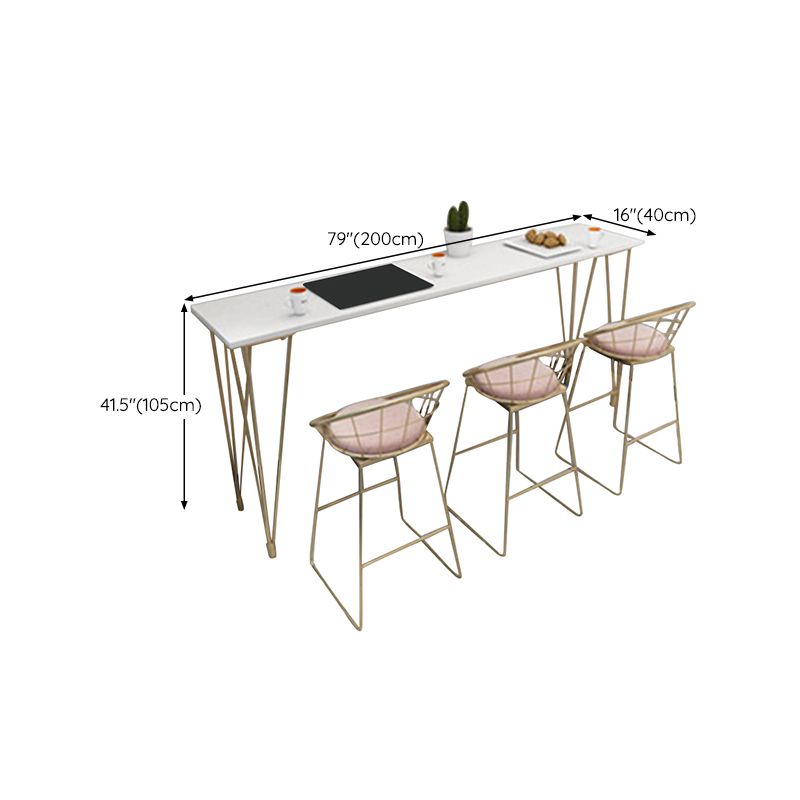 Rectangle Bar Table Contemporary Pub Table for Indoor and Breakroom