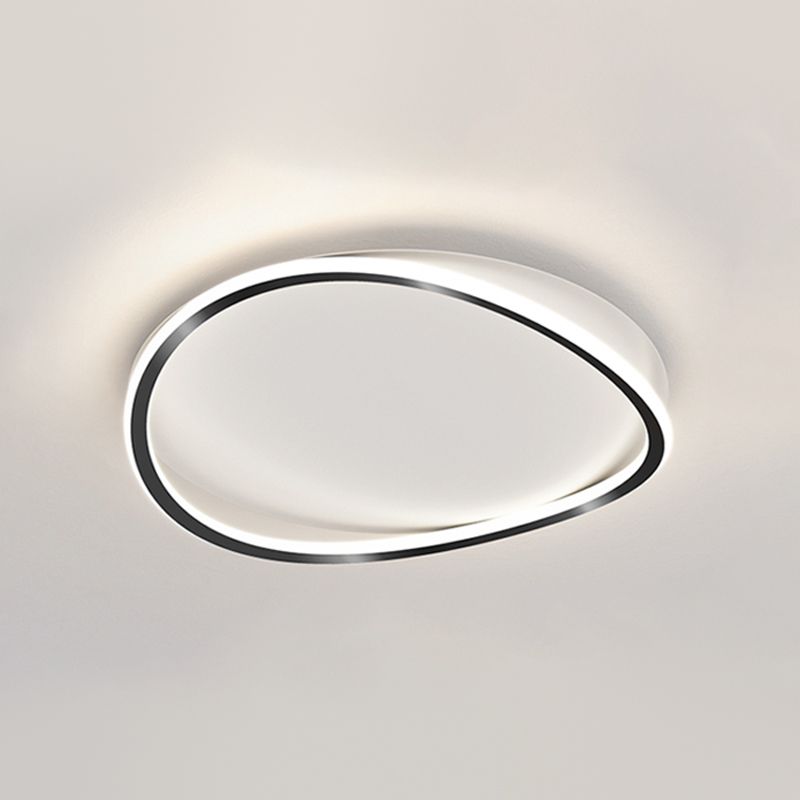 Metal Round Shape Flush Ceiling Light Modern Style 1 Light Flush Mount Lighting