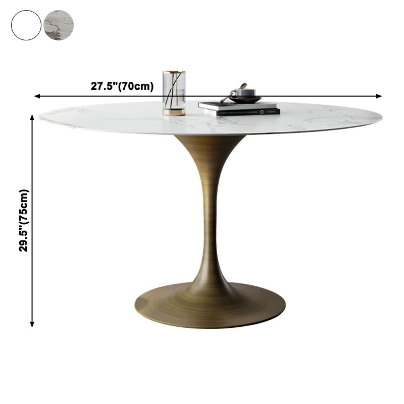 Traditionele luxe tulpenbasismeubels rond steen eettafel voor thuis