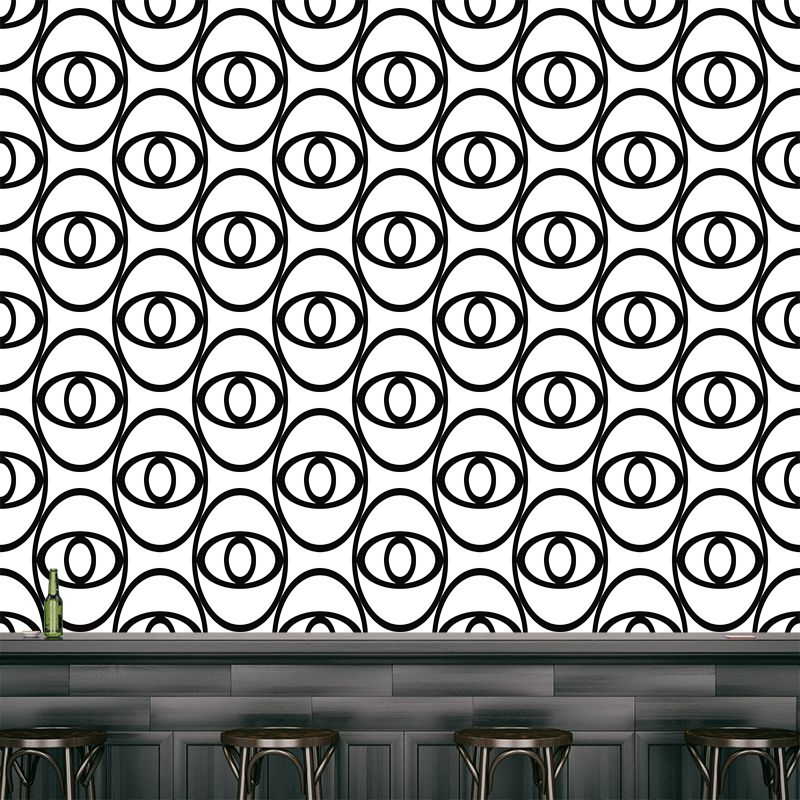 Illustration Geometry Mural Wallpaper Mildew Resistant Wall Covering for House Interior