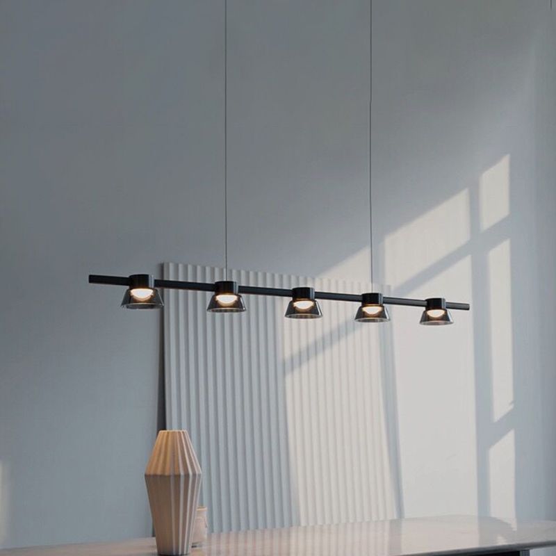 Modern Glass Island Lighting Fixture Creative LED Pendant Light for Dining Room