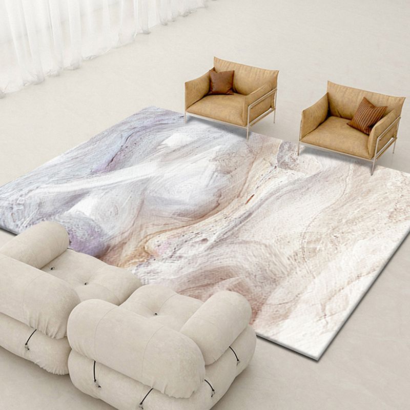 Green Grey Rug Polyester Graphic Indoor Rug Washable Rug for Drawing Room