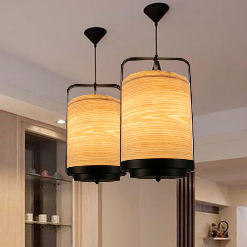 Lámpara colgante cilíndrica de tela moderna 1 Luz de luz colgante blanca/roja/roja/verde para comedor