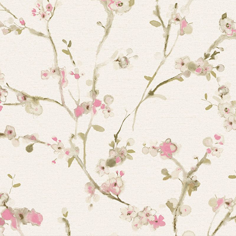 Natuurlijke kleur bloesems wanddecoratie vochtbestendig behangrol voor eetkamer