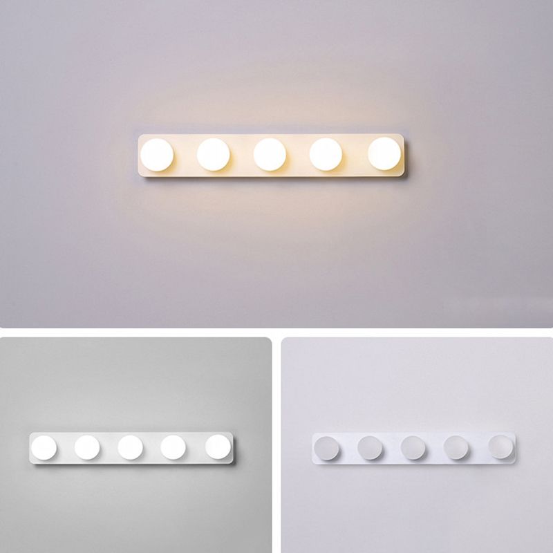 Moderne eenvoudige ijdelheid Mirror Licht LED BALL ACRYL TADE TADHE TADHADE BADKADE LACKING Ideeën