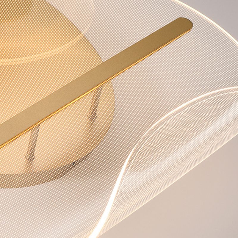 Geometric Semi Flush Mount Contemporary Acrylic Flush Ceiling Light Fixture