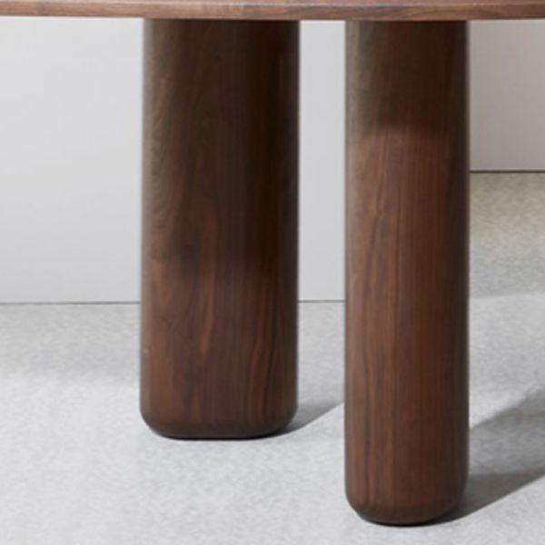 Oak Solid Wood Dining Table Tripod Base Dining Table for Dining Room