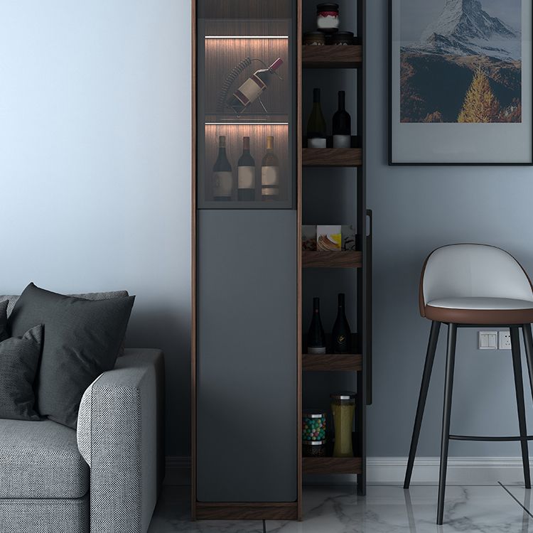 Modern Rectangle Wood Counter Table 2 Pieces Collapsible Bar Table Set for Living Room