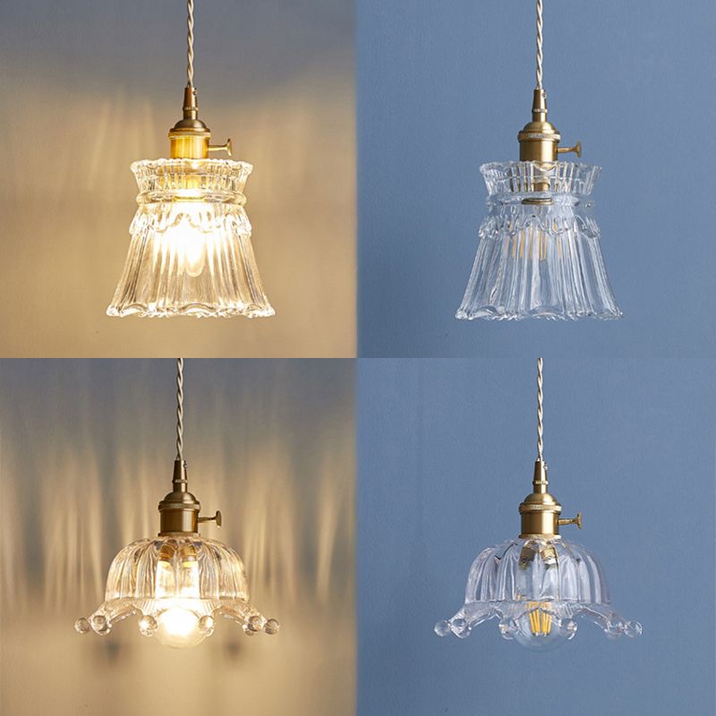 Lámparas de pared modernas de vidrio 1 lámpara de luz de pared de dormitorio ligero