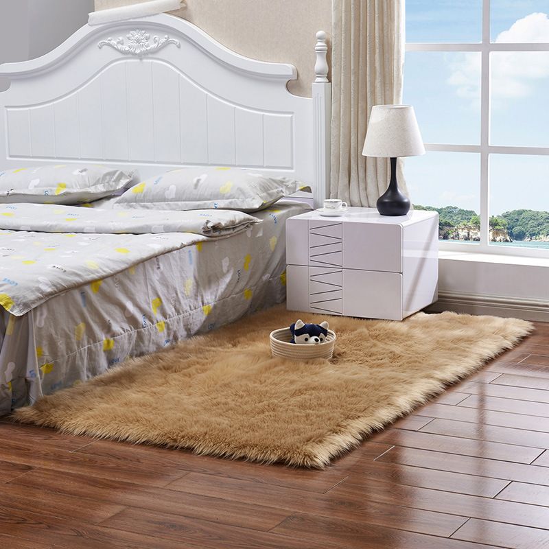 Tappeto a più colorato alla moda in finto lana in finto moquette in lavatrice in lavatrice per animali domestici tappeto non slip per camera da letto per camera da letto