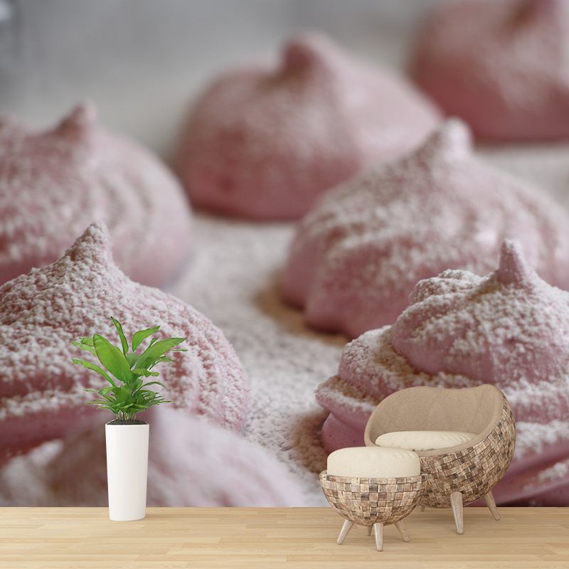 Modern Bakery Decoration Dessert Mural Wallpaper Moisture Resistant, Personalized Size Available