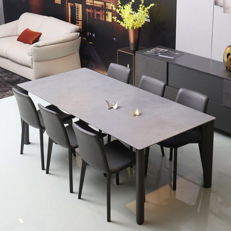 Rectangle Dining Table Simple Dinner Room Simple Table with 4 Wood Legs Base