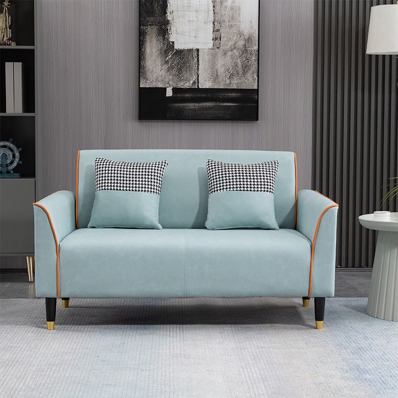 25.59" Wide Faux Leather Loveseat Square Arm Sofa for Living Room