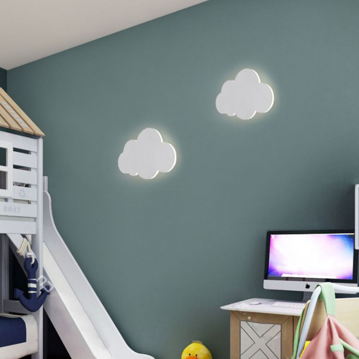 Bambini nuvol ombra a parete montata in ferro battuto con le luci delle pareti per la stanza dei bambini