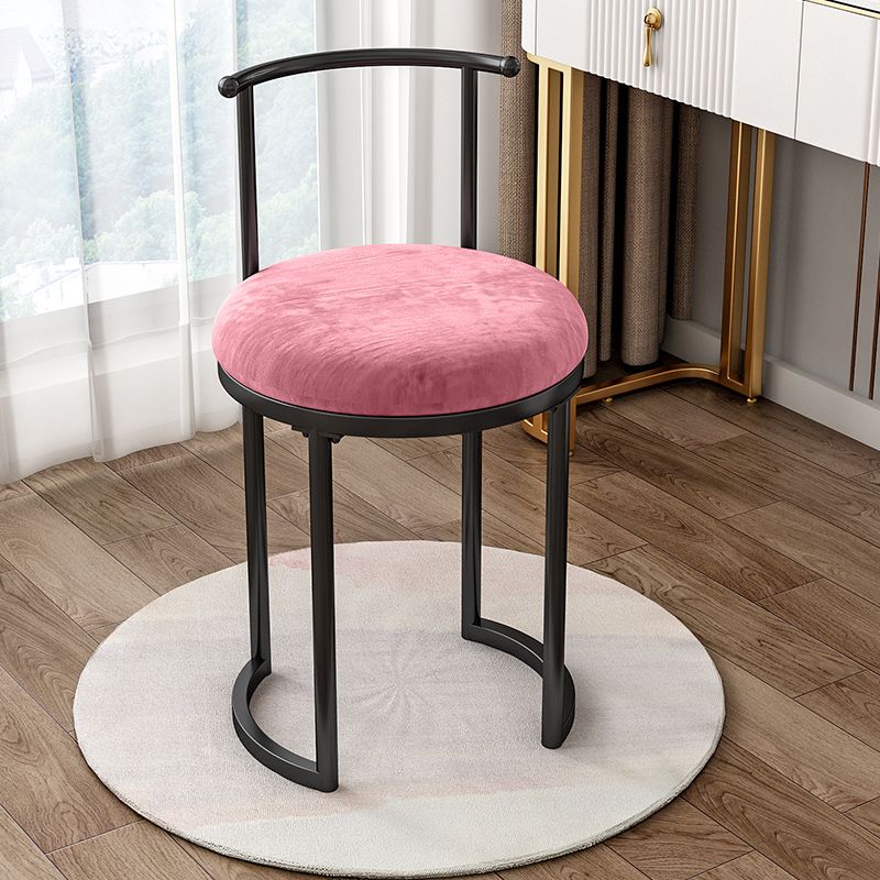 Silla de comedor tapizada de estilo escandinavo, silla lateral de comedor sin brazos con respaldo abierto
