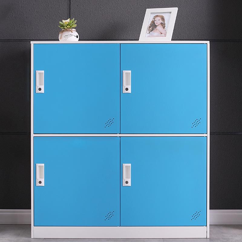 Non-Hanging Armoire Contemporary Metal Storage Cabinet for Home