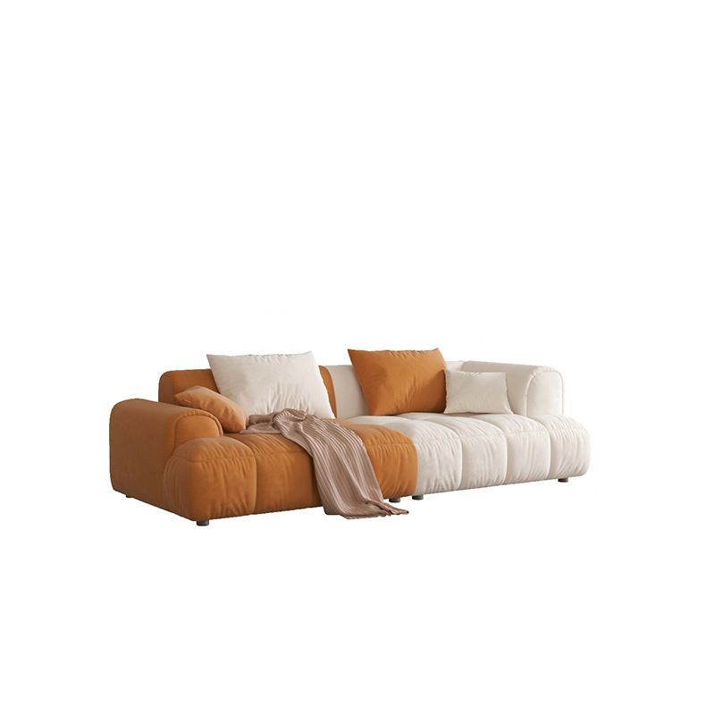 25.6" H Scandinavian Sectional Sofa L-Shape Fabric Sectional
