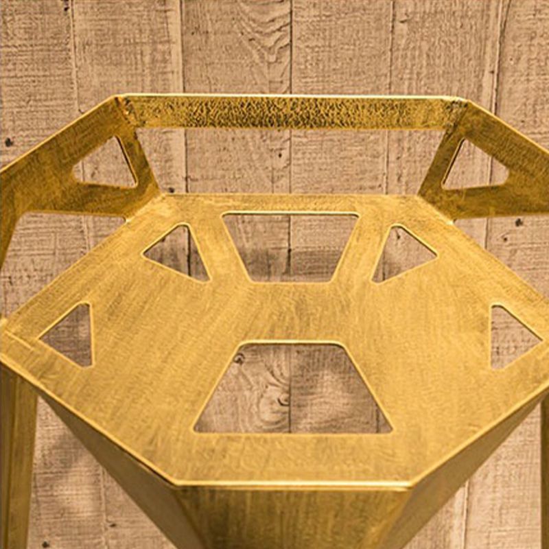 Modern Armless Backrest Counter Stool Iron Bar Stool with Cushion and Pedal for Bar