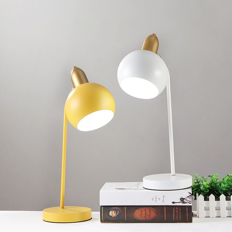 Éclairage de table de dôme métallique Macaron 1 tête de lecture réglable lampe de livre pour chambre à coucher