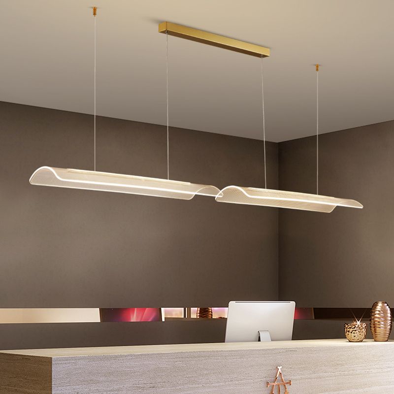 Modern LED Island Lighting Fixture Creative Acrylic Pendant Light for Dining Room
