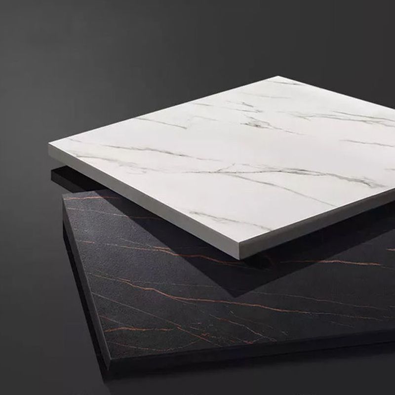 Sintered Stone Bar Table Industrial Dining Table with Storage Shelves