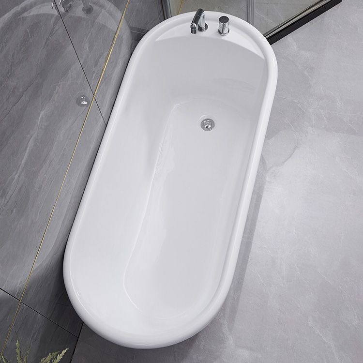 Modern Oval Bathtub Acrylic Stand Alone Soaking Soaking Bath