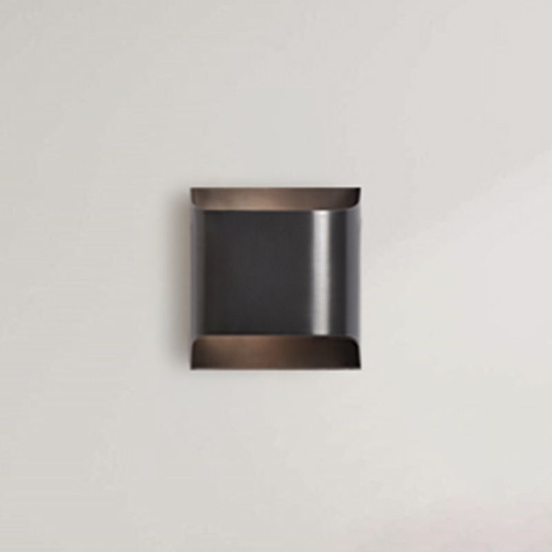 Black Copper Wall Mount Lamp Modern Style with Metal Shade for Bedroom