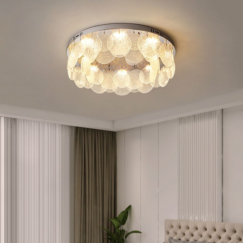 Silver Modernism Flush Mount Lighting LED Ceiling Light for Bedroom