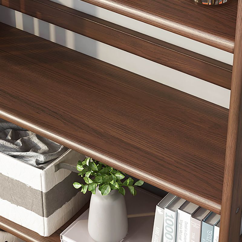 Scandinavian Style Open Back Bookshelf Standard Wooden Bookcase for Study Room