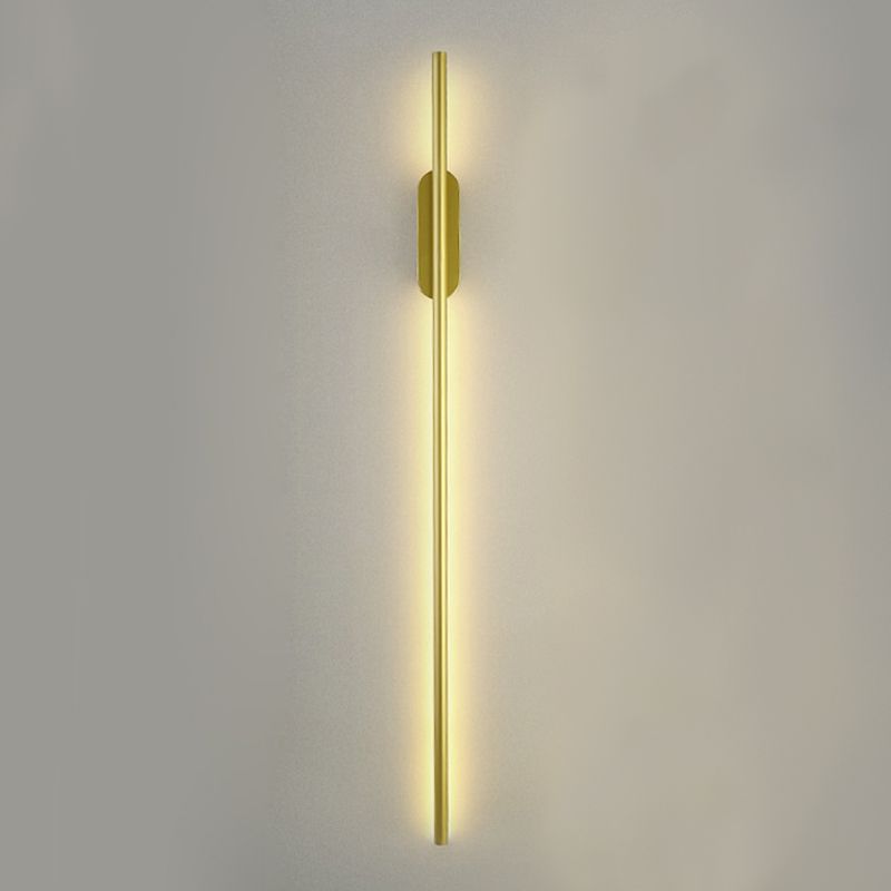 Moderner Stil linearer LED -Wandlampe Metall 1 Lichtwandbeleuchtung in Gold