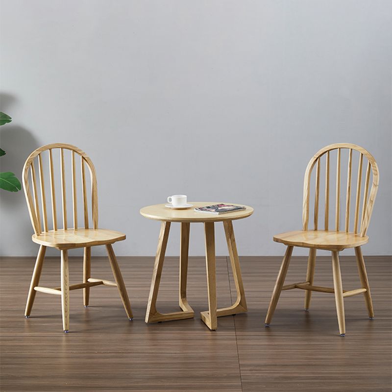 Silla de comedor de madera moderna, silla lateral Windsor sin brazos para uso doméstico