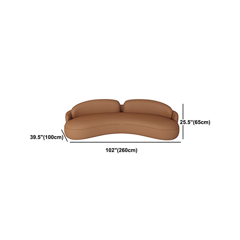 Faux Leather Cushions Back Sofa Recessed Arm 39.37 " Wide Sofa