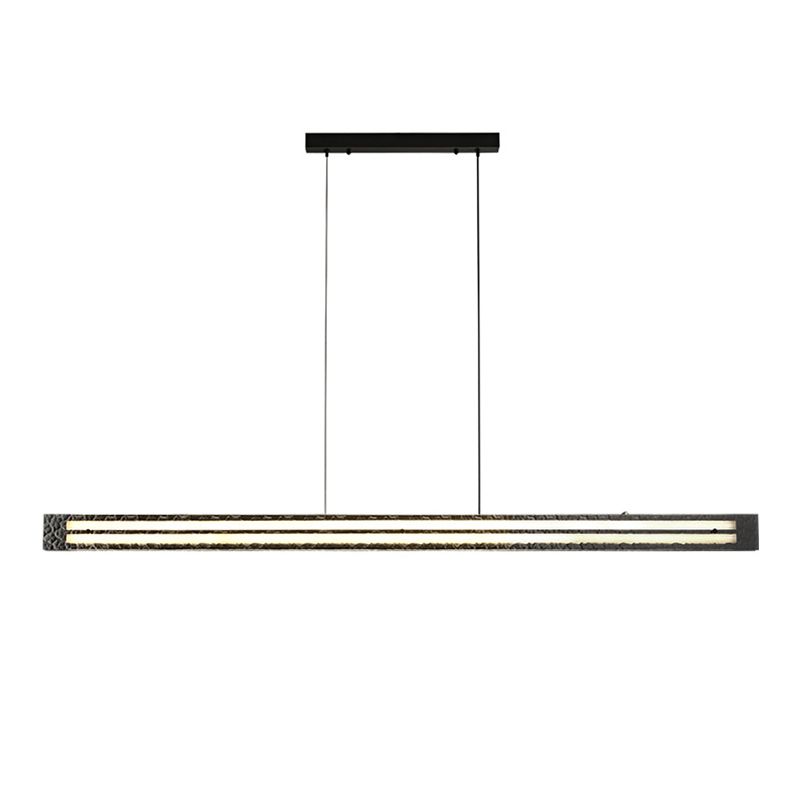 Glass Kitchen Island Lighting Black Modern Ceiling Light for Foyer