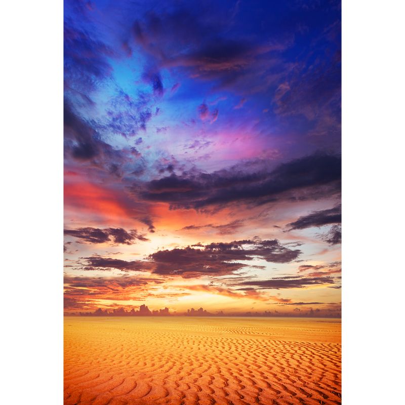 Giant Sand Sheet Wallpaper Mural Modern Stunning Desert Evening Glow Wall Covering in Yellow