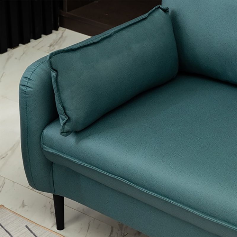 3-Seater Leather Square Arm Pillows Back Sofa for Living Room