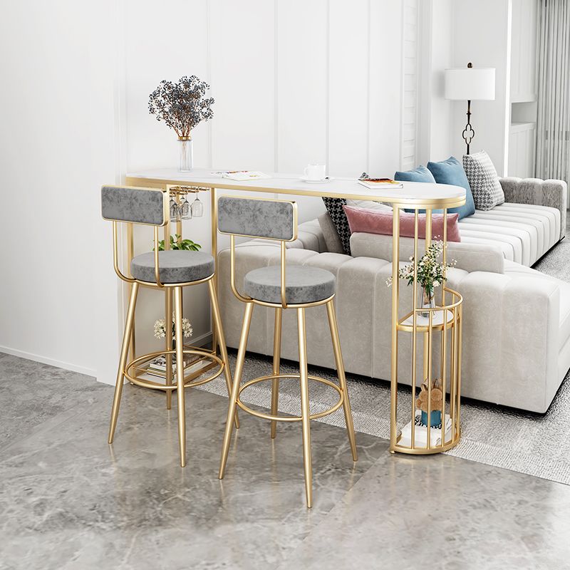 Contemporary 1/2/3 Pieces Specialty Stone Bar Table Set for Indoor