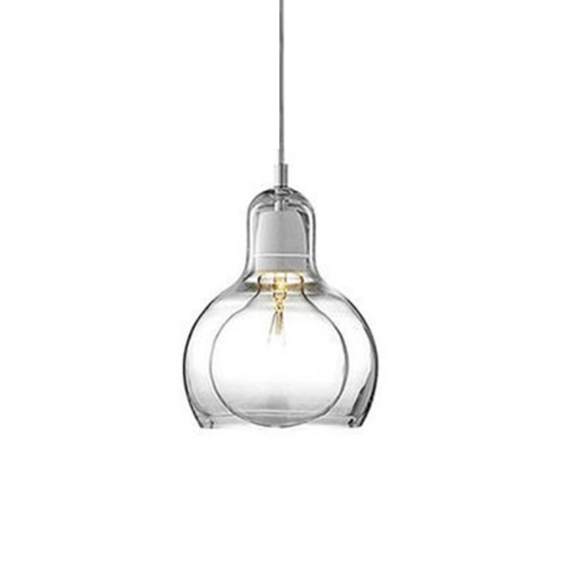 Pendre simple Light Modern Style Hanging Lightture avec une teinte en verre pour le salon