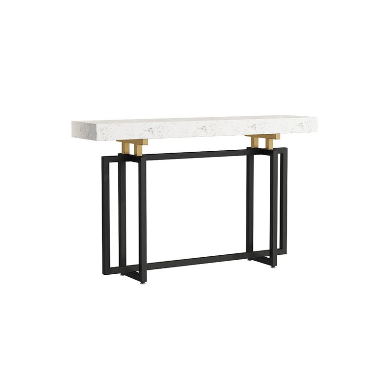 31.5" High Sofa Console Table with Marble Top Console for Hall