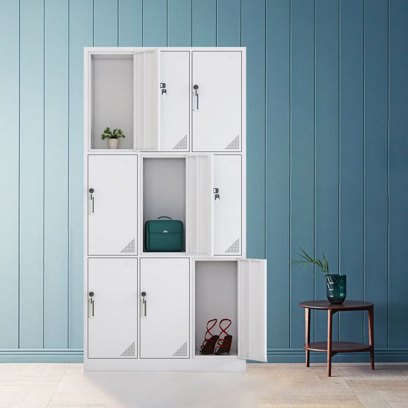 Contemporary Style Home Wardrobe Steel Wardrobe Closet with Doors