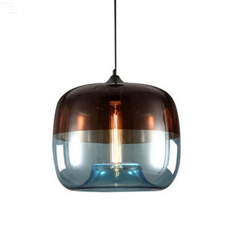 Glass Shaded Hanging Pendant Light Minimalist Style Pendant Light Kit for Restaurant